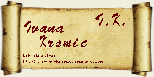 Ivana Krsmić vizit kartica